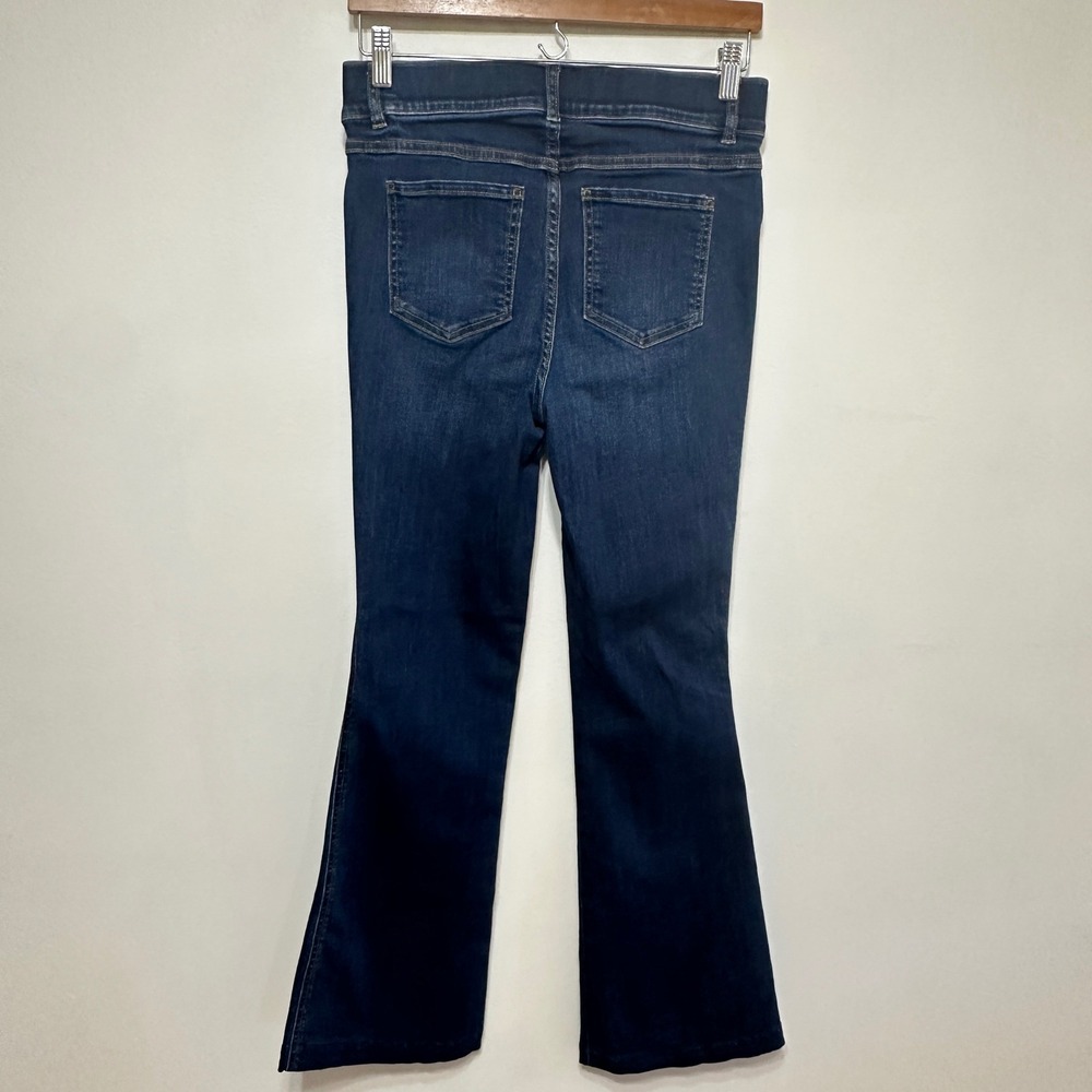 Spanx‎ Flare Jeans Women Small Pull On High Rise Dark Wash Denim 20327R - Picture 6 of 7